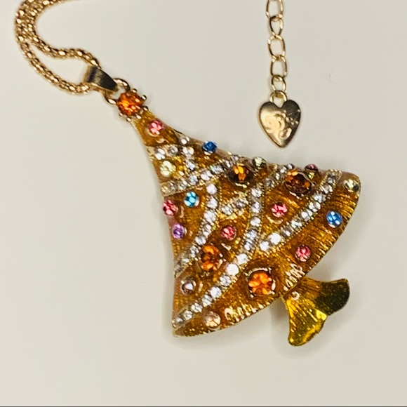 🎄🆕 Betsey Johnson Style - Christmas Tree Necklace - Picture 2 of 5
